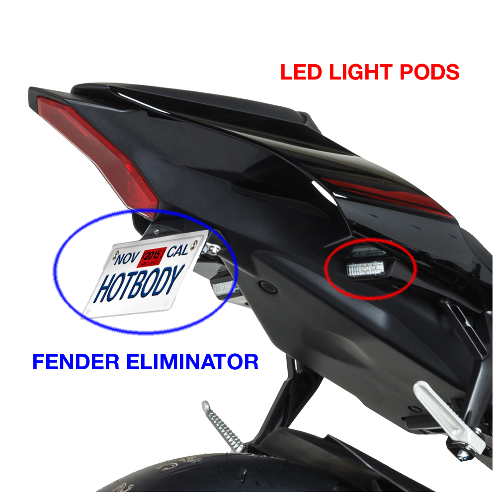 HOTBODIES Plate Bracket Gloss Black 81501-1002