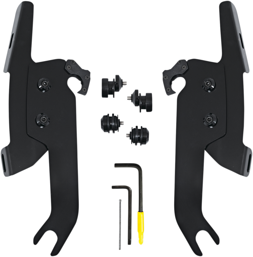 MEMPHIS SHADES Fats/Slim Windshield Trigger Lock Complete Mount Kit - Black - FLSL MEB2051