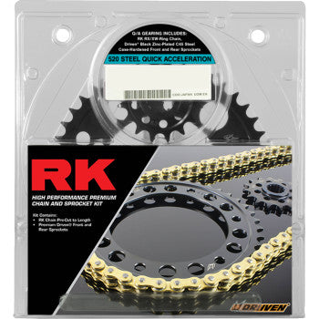 RK Chain and Sprocket Kit - Quick Acceleration - Natural - Kawasaki ZX-6R '07-'18 2068-079PX