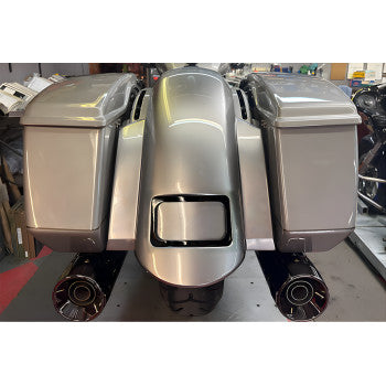 PAUL YAFFE BAGGER NATION Short Sport Rear Fender - With Black Plate Frame PYO:RF-SS-CVO-B