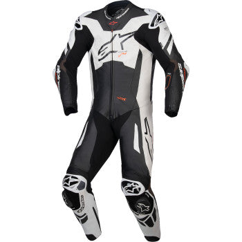 ALPINESTARS GP Plus v4 Sprint 1-Piece Leather Suit - Black/Red Fluo/White - US 44 / EU 54 3150225-1231-54