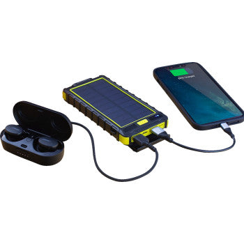 RidePower Portable Power Bank with LED Light/Solar Panel and 2 USB RPSOLAR10K