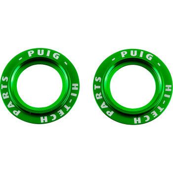 PUIG HI-TECH PARTS Axle Slider Rings - Green - Set 20271V