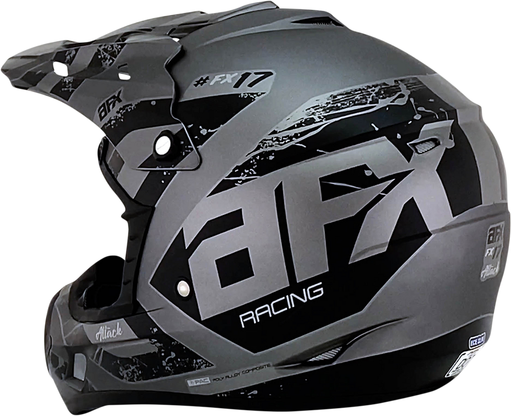 AFX FX-17Y Helmet - Attack - Frost Gray/Matte Black - Large 0111-1398