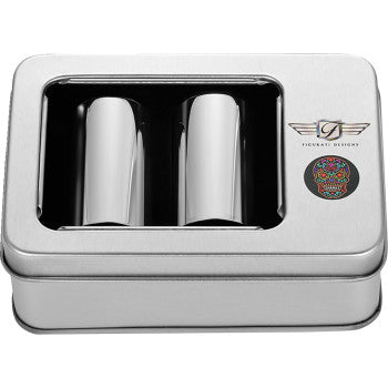 FIGURATI DESIGNS Docking Cover - Long - Mirror Polished - Sugar Skull FD30-DC-25-45-SS