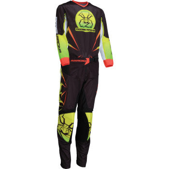 MOOSE RACING Youth Agroid Mesh Jersey - Hi-Viz/Black - XL 2912-2534