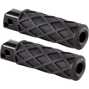 ARLEN NESS Diamond Footpegs - Passenger - Black 400-053