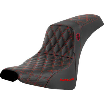 SADDLEMEN Pro Series SDC Performance Seat - without Backrest - Red Stitch - FXBB/FXST '18-'23 SC81830RED