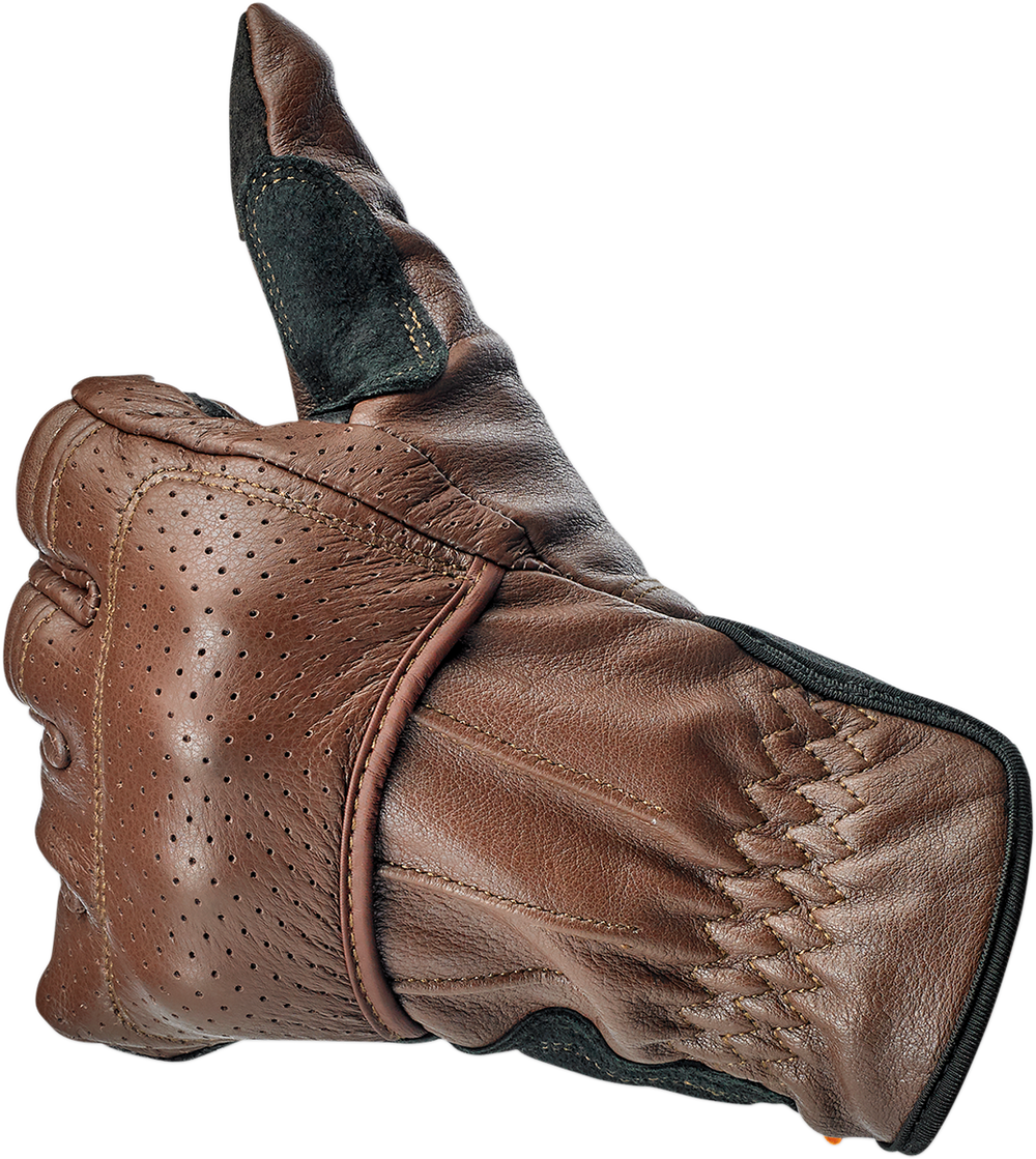 BILTWELL Borrego Gloves - Chocolate/Black - Small 1506-0201-302