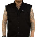 LETHAL THREAT No Regrets Printed Sleeveless Button Down Shirt - Black - 2XL CO60190XXL
