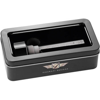 FIGURATI DESIGNS Transmission Oil Dipstick - Magnetic - Curved - Black - Twin Cam FD01-MAGTD-SM-BLK