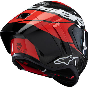 IN STOCK ALPINESTARS Supertech R10 Helmet - Element - Carbon/Red/White - Large 8200324-1363-L