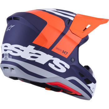 ALPINESTARS SM7 Helmet - Core - Matte Orange/Blue - Small 8301826-408-S