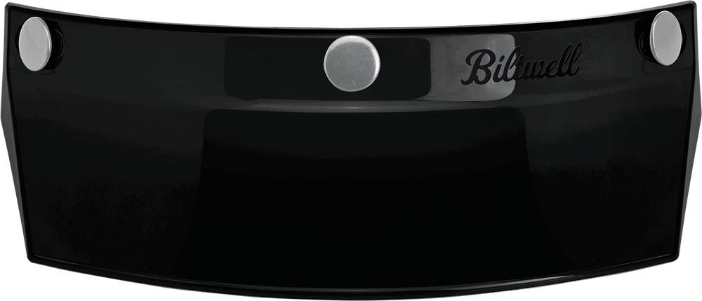 BILTWELL Moto 3-Snap Visor - Black 2002-561