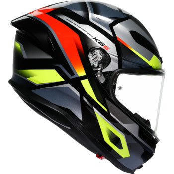 AGV K6 S Helmet - Erazer - Black/Red/Yellow Fluo - Large 2118395002-026-L
