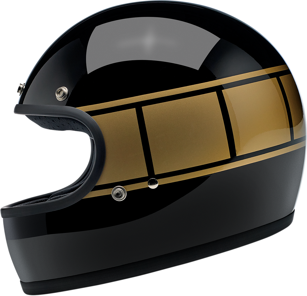 BILTWELL Gringo Helmet - Gloss Black Holeshot - XS 1002-527-101