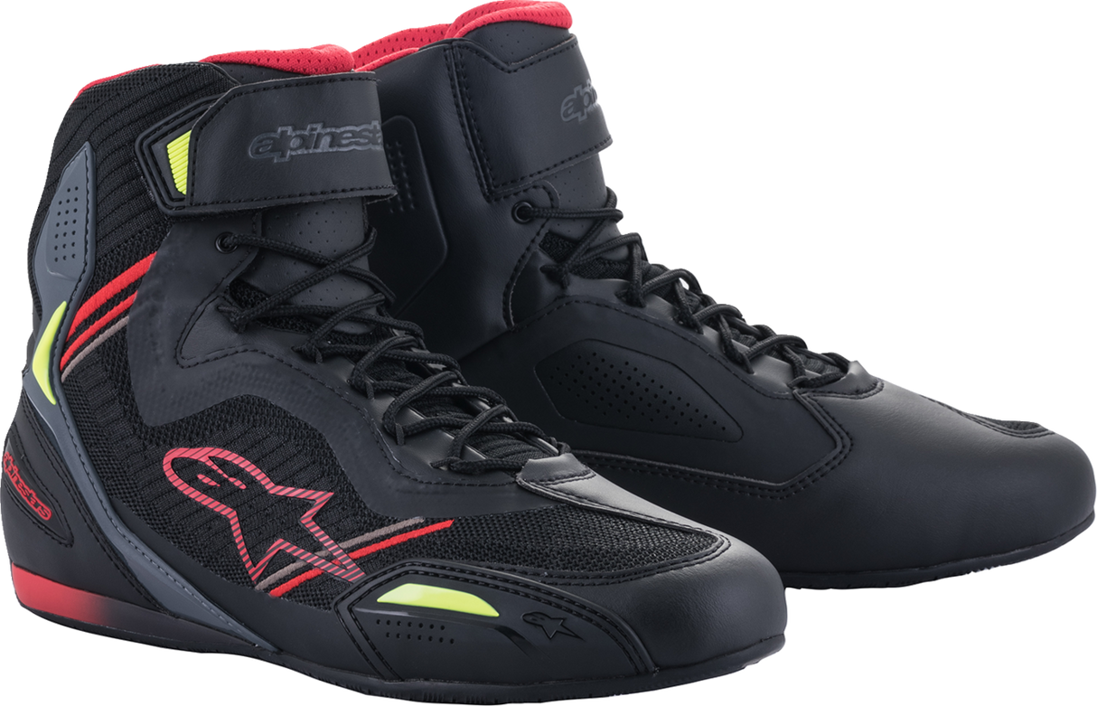 ALPINESTARS Faster-3 Rideknit® Shoes - Black/Red/Yellow - US 12 251031913612