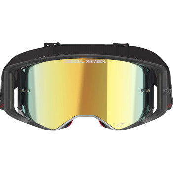 ALPINESTARS GOGGLES Supertech Vision Goggle - Vista - Black - Gold Mirror Lens 5100226-1581