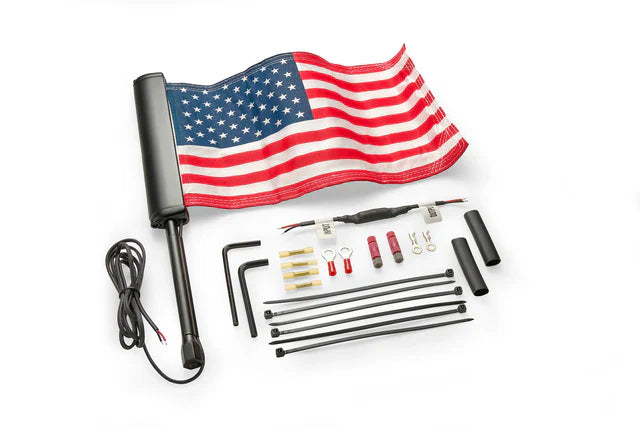 Goldstrike Lighted Flag Kit For Gold Wing, Black 78610