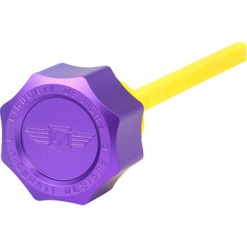 FIGURATI DESIGNS Performance Magnetic Oil Dipstick - Curved - Purple - M8 Touring/Trike FDP01-M8SM-P