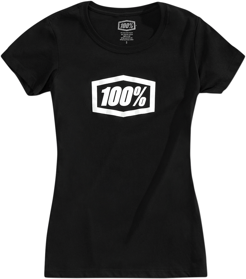 100% Women's Icon T-Shirt - Black - Small 20002-00000