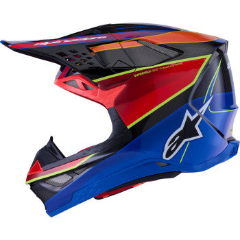 ALPINESTARS Supertech M10 Helmet - MIPS® - Era - Gloss Blue/Red/Yellow Fluo - Small 8301223-7356-S