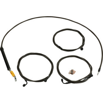 LA CHOPPERS Handlebar Cable/Brake Line Kit - 12" - 14" Ape Hanger Handlebars - Midnight Glide 2023-2024 LA-8059KT-13M