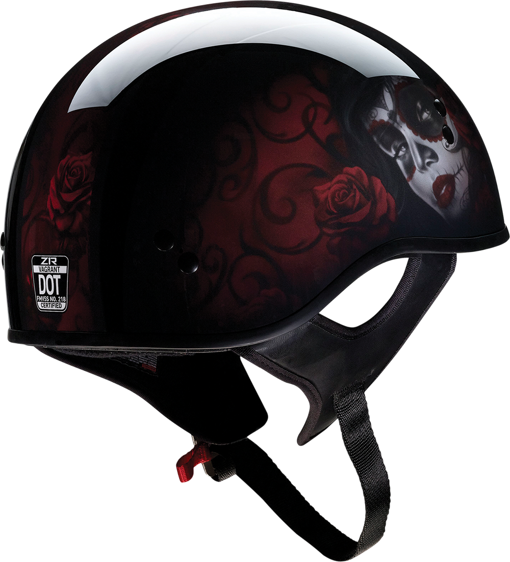 Z1R Vagrant Helmet - Red Catrina - Black/Red - XL 0103-1317