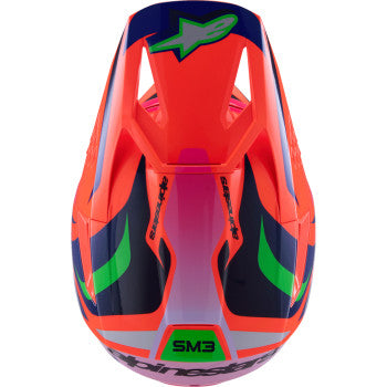 ALPINESTARS Youth SM3 Helmet - Deegan - Gloss Orange Fluo/Purple/Pink Fluo - Medium 8301425-433-YM
