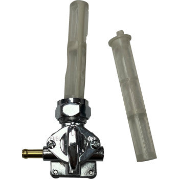 DRAG SPECIALTIES Petcock - Vacuum - Left Outlet - Chrome T03-0100C