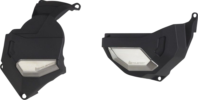 POLISPORT Clutch/Alternator Cover Kit Black Africa Twin 91112