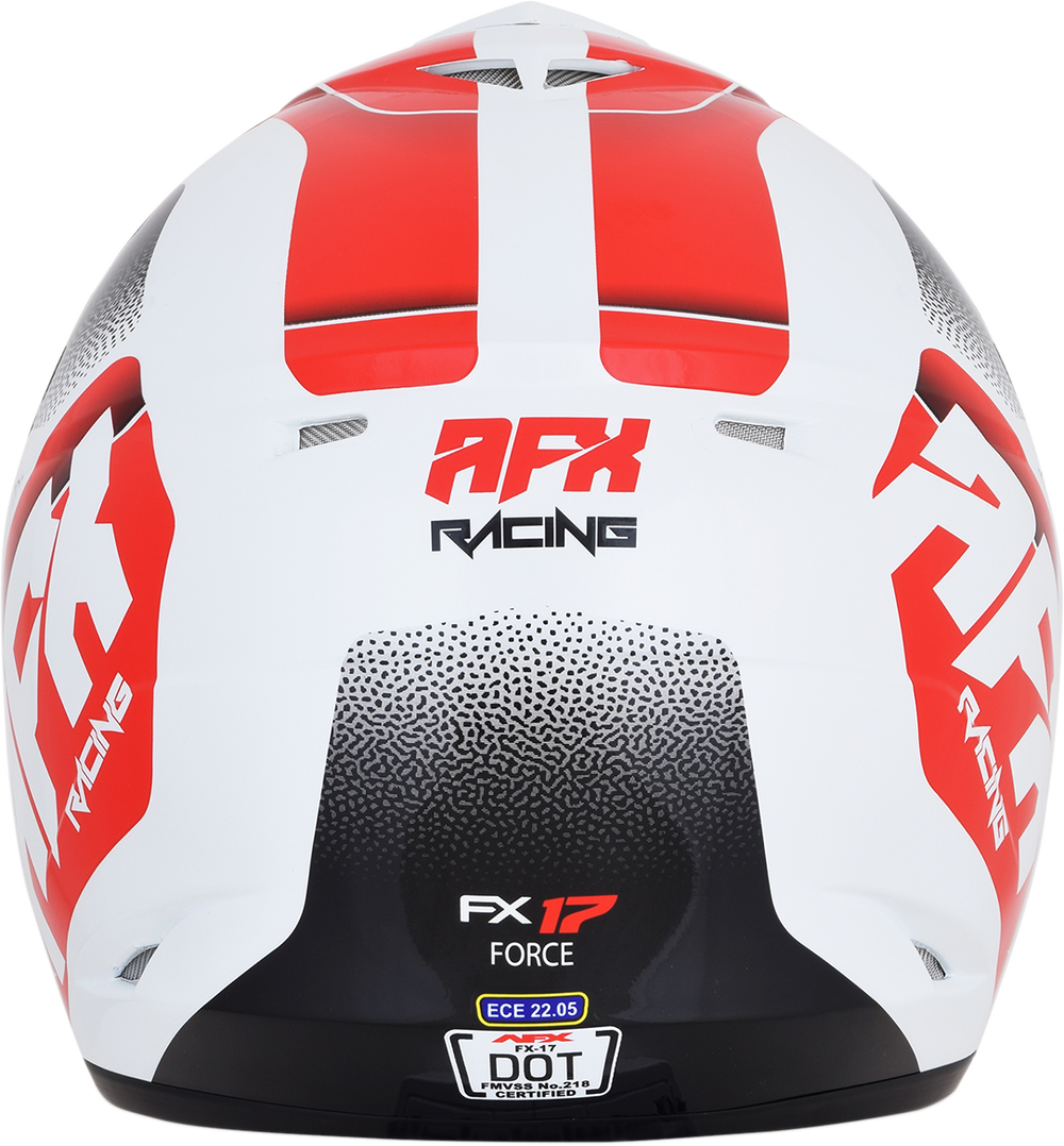 AFX FX-17 Helmet - Force - Pearl White/Red - Small 0110-5244