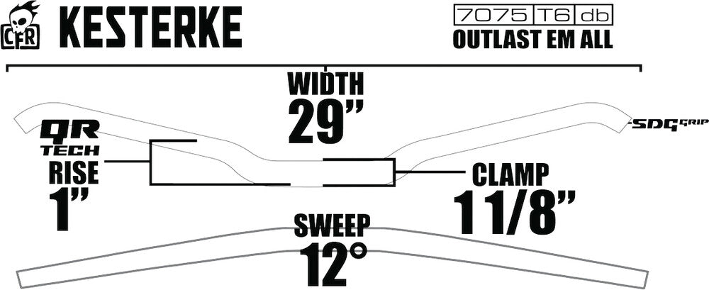 CFR Kersterke Bar White/Blk CFR-CD400