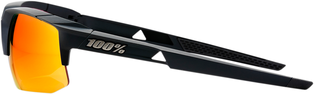 100% Speedcoupe Sunglasses - Black - Red Mirror 61031-100-43