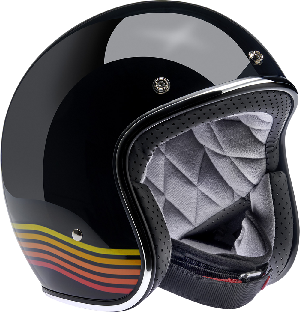 BILTWELL Bonanza Helmet - Gloss Black Spectrum - Small 1001-536-202