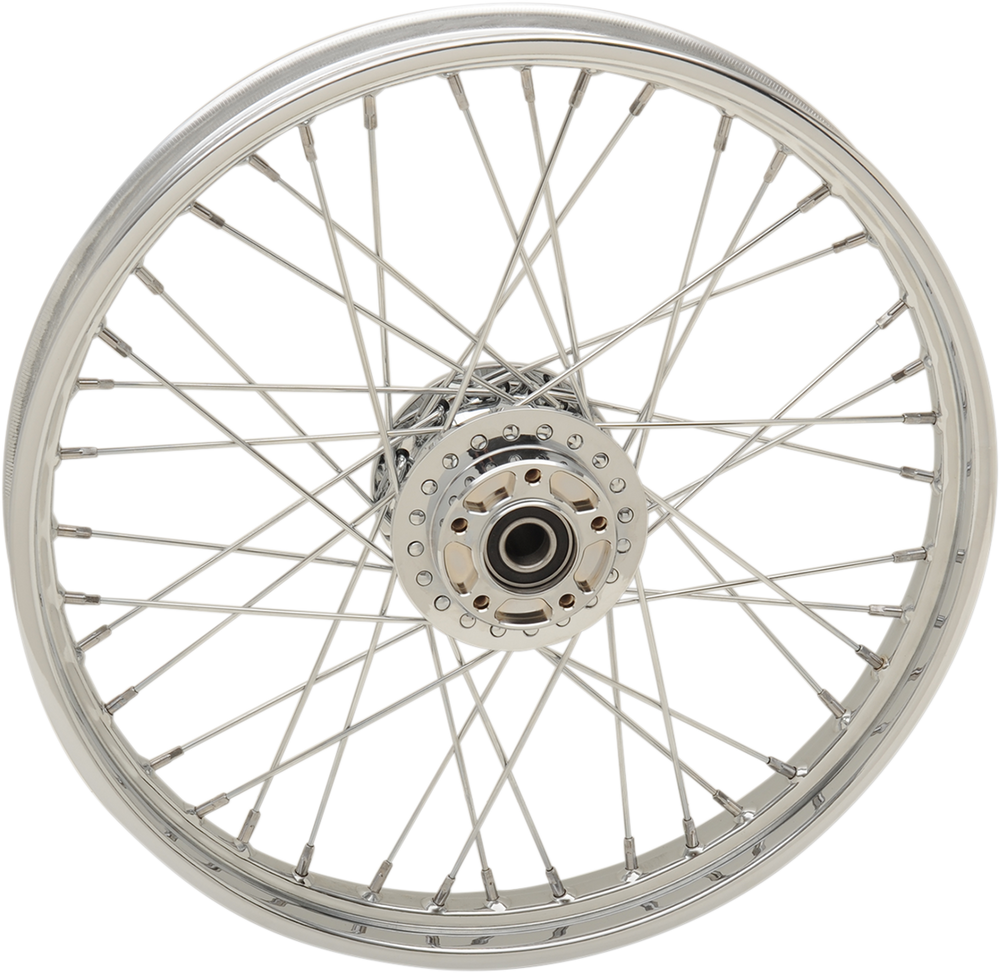 DRAG SPECIALTIES Front Wheel - Single Disc/No ABS - Chrome - 21"x2.15" - '08-'17 FXD N/F FXDWG MODELS 64389A