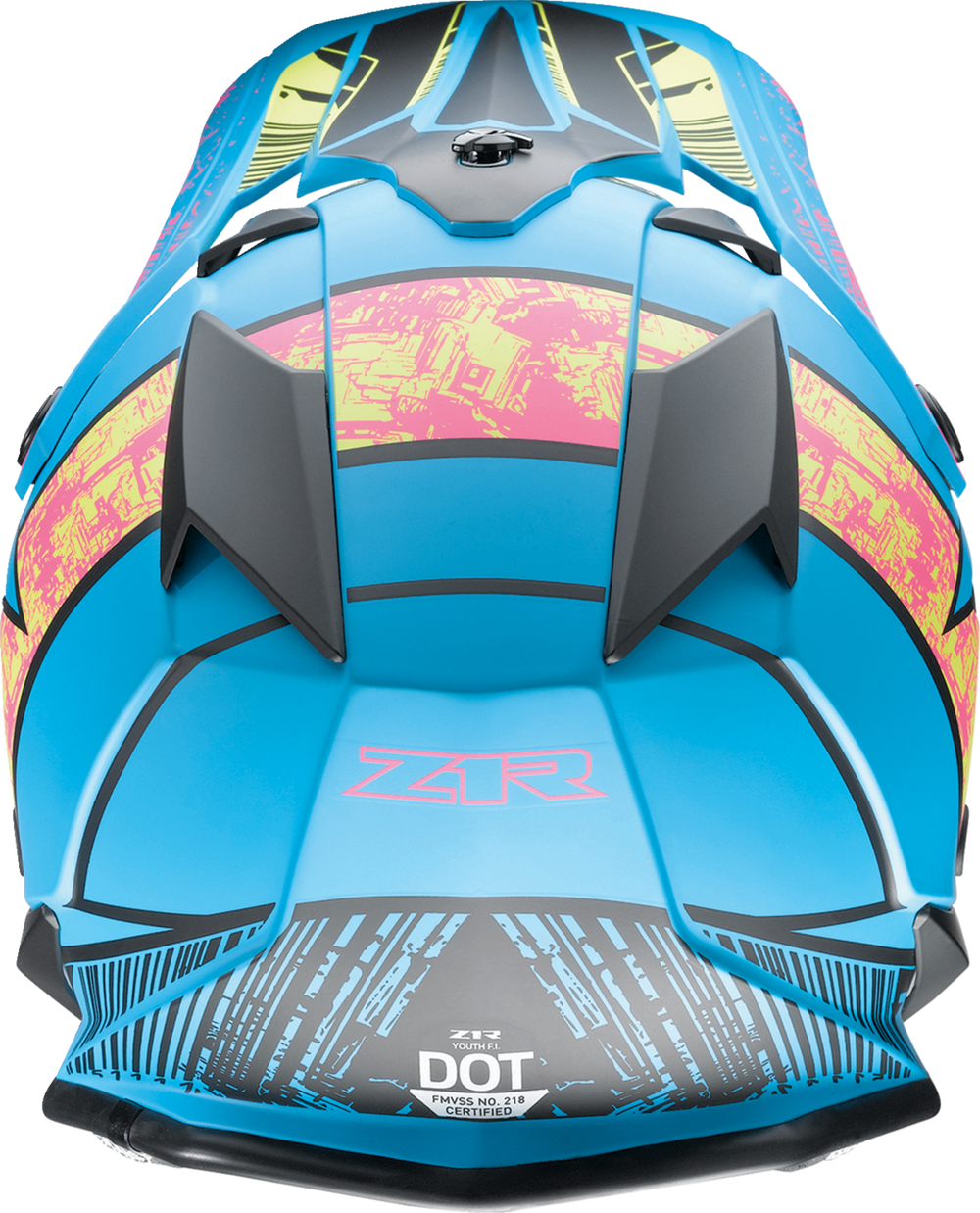 Z1R Youth F.I. Helmet - Fractal - MIPS - Matte Blue/Hi-Viz - Small 0111-1514