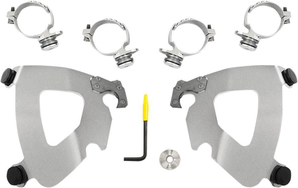 MEMPHIS SHADES Gauntlet Mounting Kit - Polished - FXDL '14-'17 MEK2014