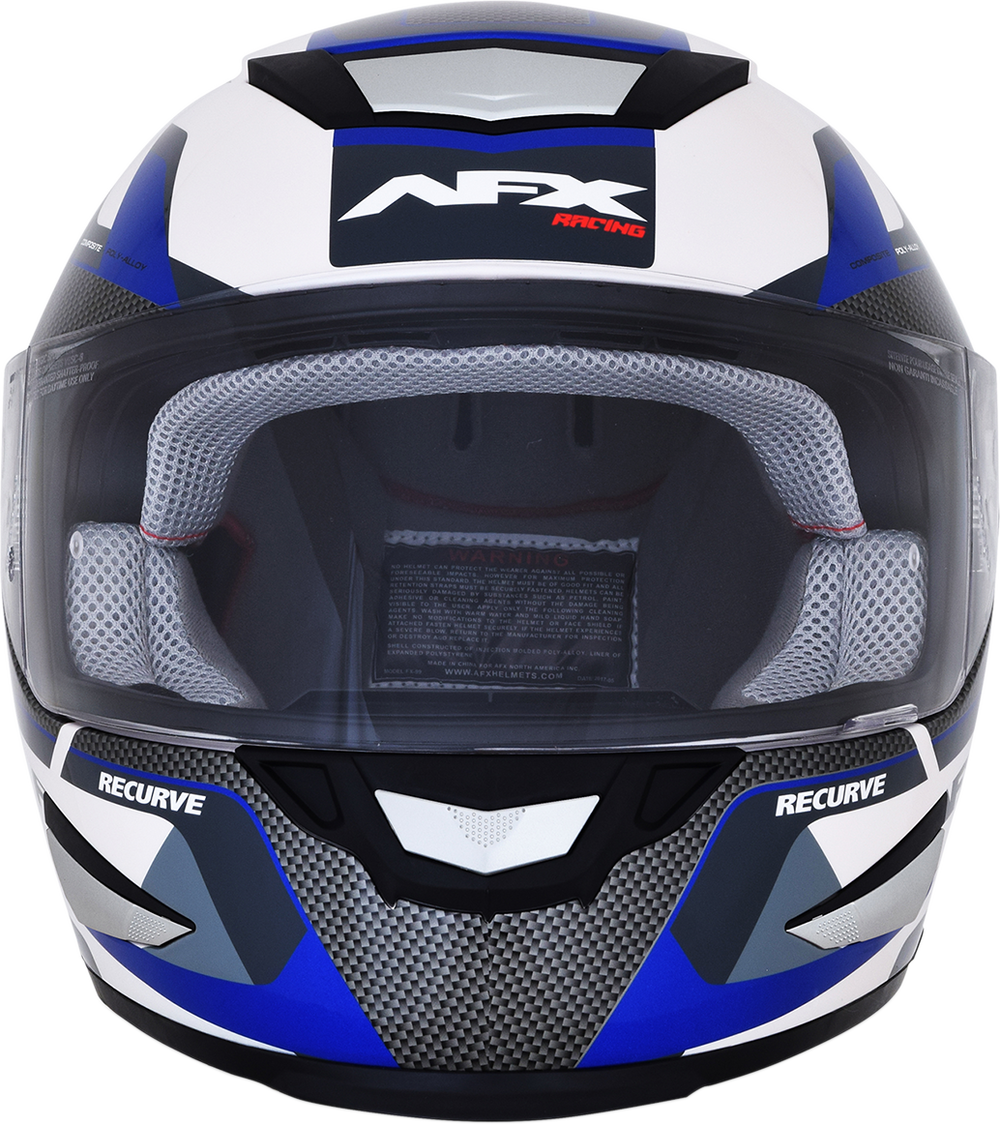 AFX FX-99 Helmet - Recurve - Pearl White/Blue - Small 0101-11121