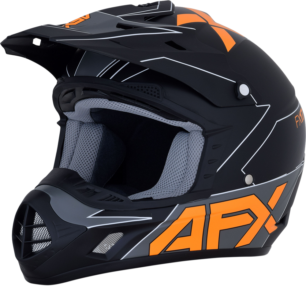 AFX FX-17 Helmet - Aced - Matte Black/Orange - Large 0110-6506