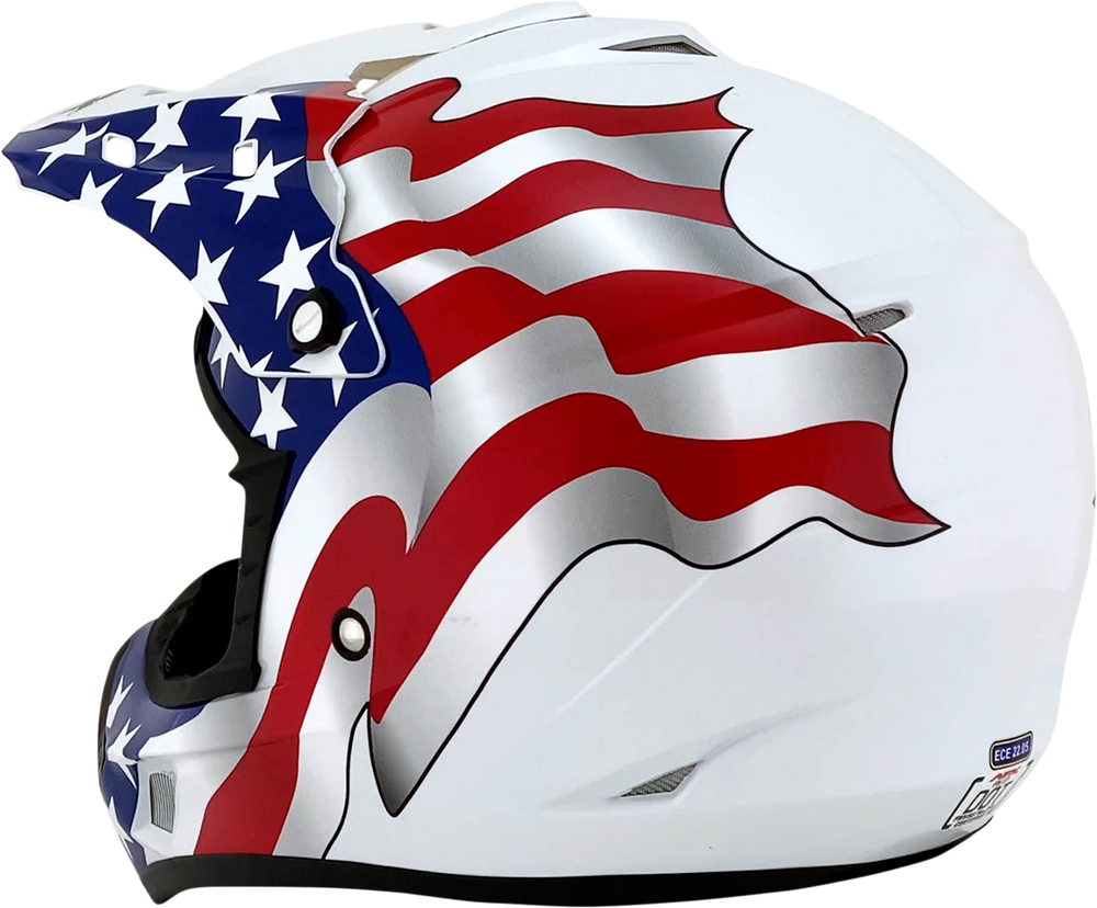 AFX FX-17 Helmet - Flag - White - 2XL 0110-2379