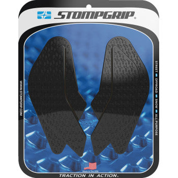STOMPGRIP Traction Pad Tank Grips - Icon - Black - GSX-8R/S 55-14-0210B