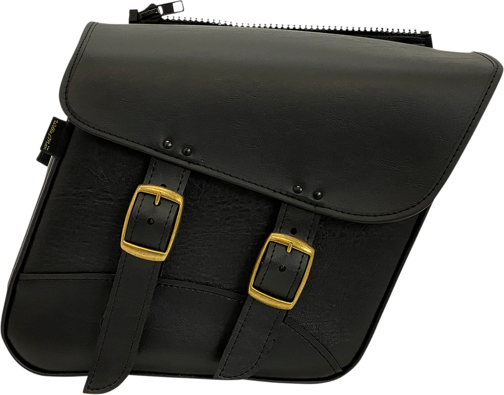 WILLIE & MAX LUGGAGE Brass Monkey Saddlebags - Slant - Brass - Small 59588-08