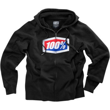 100% Official Fleece Zip-Up Hoodie - Black - 2XL 20032-00014