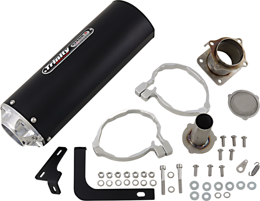 TRINITY RACING Muffler - Black KRF1000 Teryx KRX 1000 2021-2023	  TR-4176S-BK