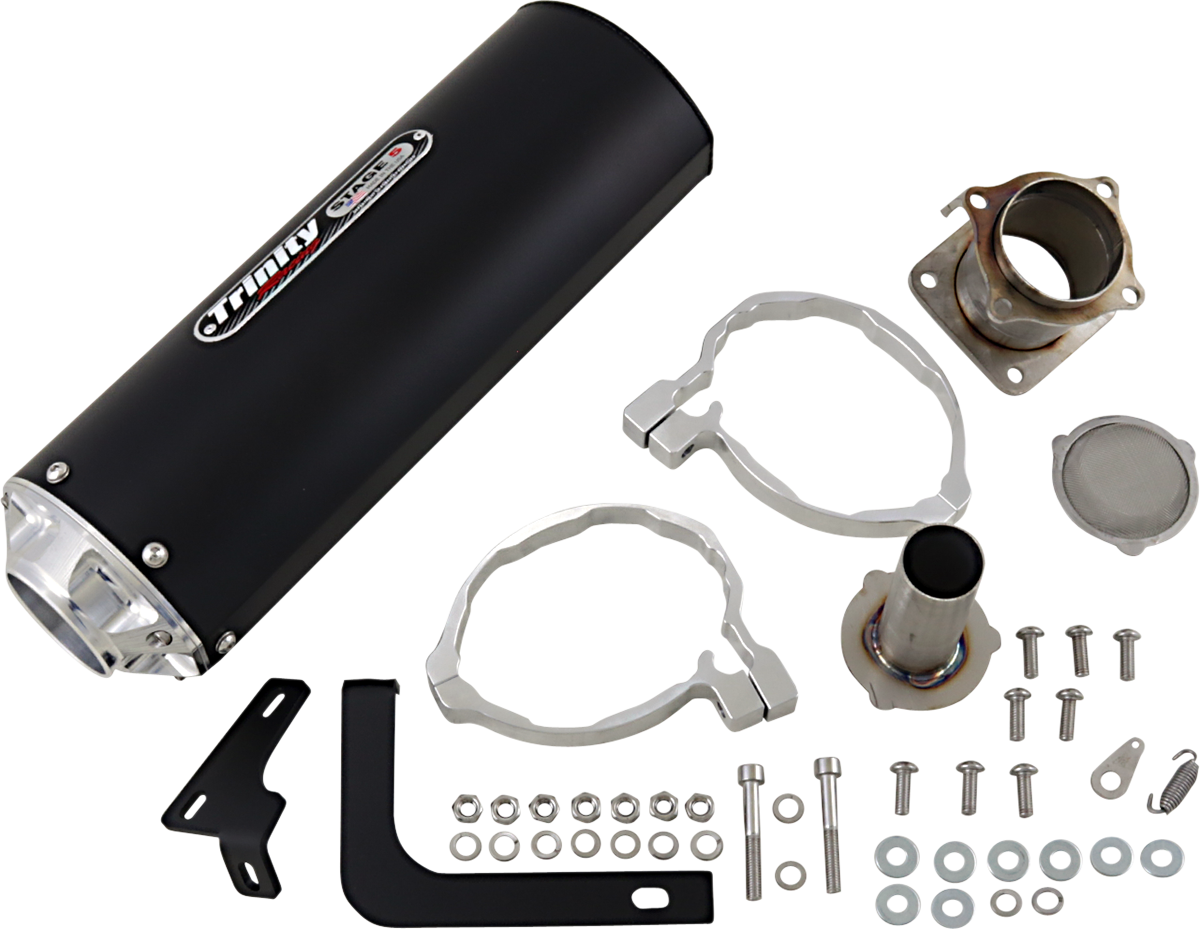 TRINITY RACING Muffler - Black KRF1000 Teryx KRX 1000 2021-2023	  TR-4176S-BK