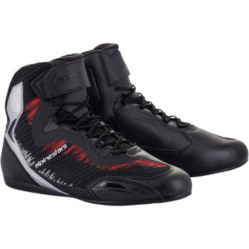 ALPINESTARS Faster-3 Rideknit® Shoes - Black/Silver/Red - US 7.5 2510319193075