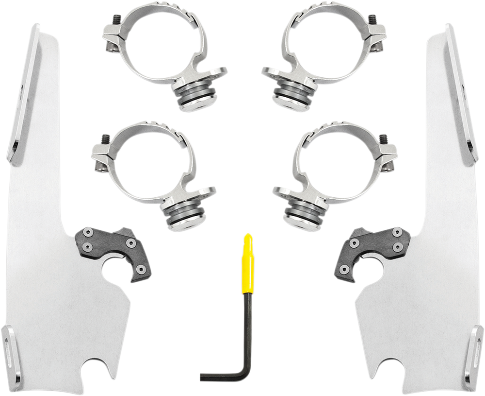 MEMPHIS SHADES Batwing - Mounting Kit - Polished - FXLR MEK2036