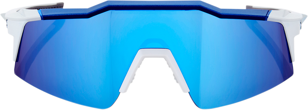 100% Speedcraft SL Sunglasses - White - Blue Mirror 60008-00003