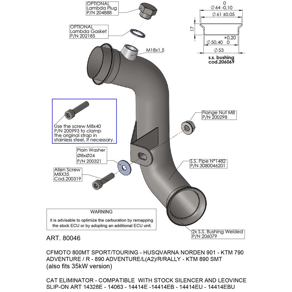 専用ページ2 LEOVINCE Link Pipe 890 Adventure /KTM 890 SMT 2023 - 2025 80046